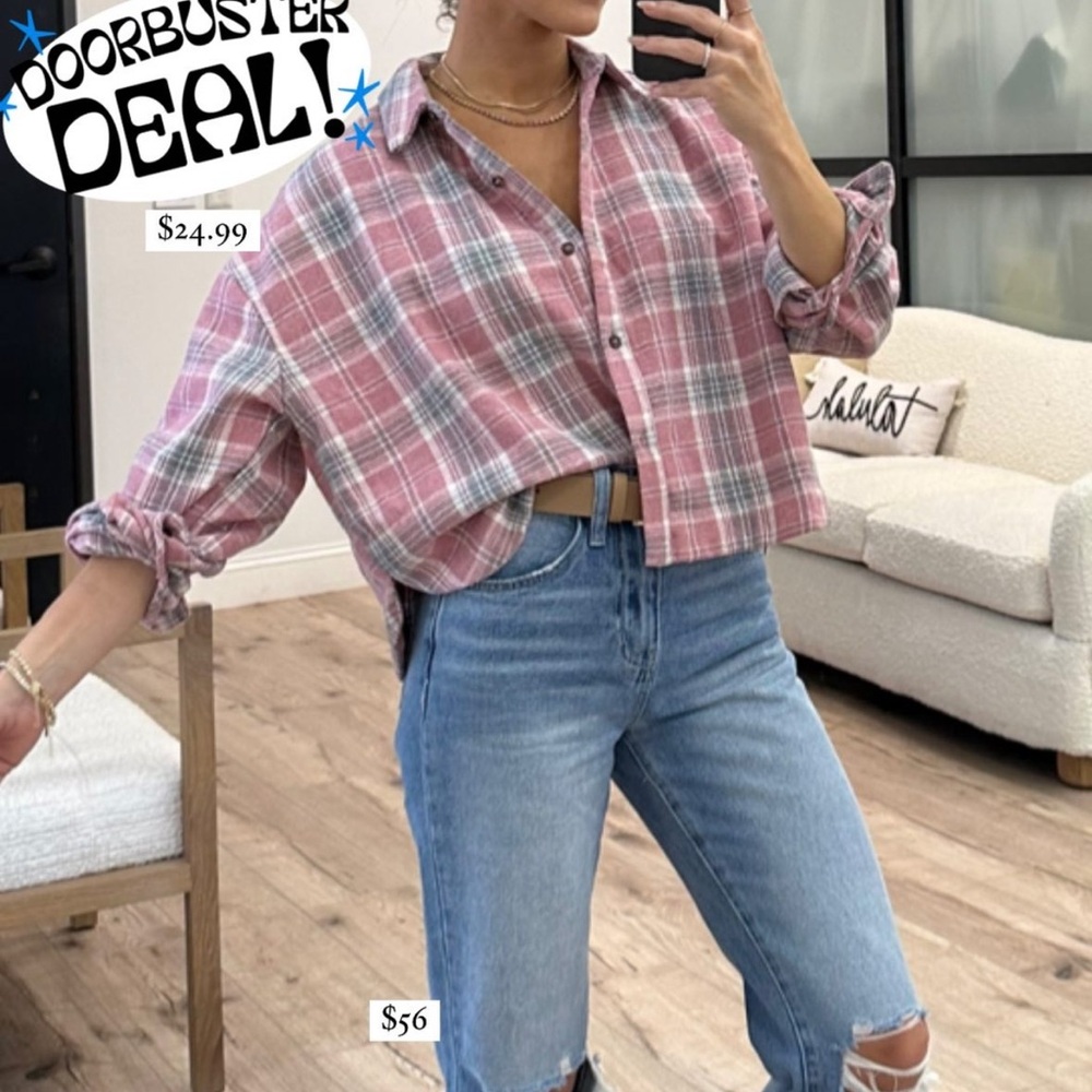 Talulah cropped flannel